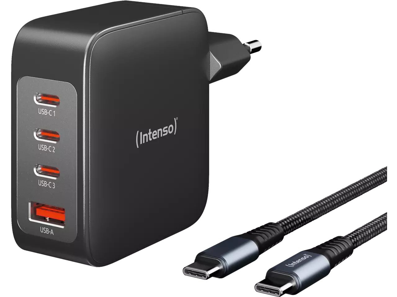 7814010 INTENSO Power Adapter GaN USB-A USB-C 4-port 140 W schwarz kaufen
